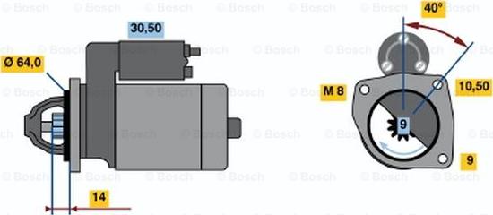 BOSCH 0 986 019 291 - Starteris ps1.lv