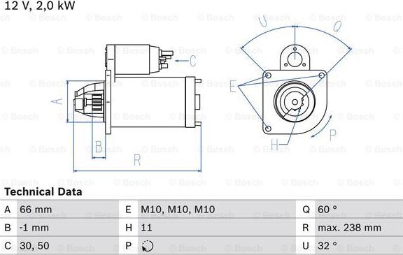 BOSCH 0 986 019 271 - Starteris ps1.lv