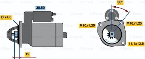 BOSCH 0 986 014 981 - Starteris ps1.lv