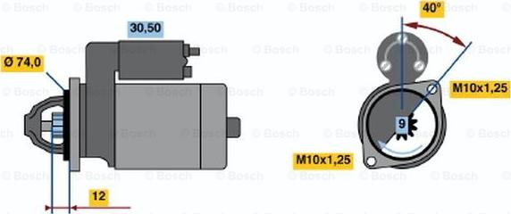 BOSCH 0 986 014 481 - Starteris ps1.lv