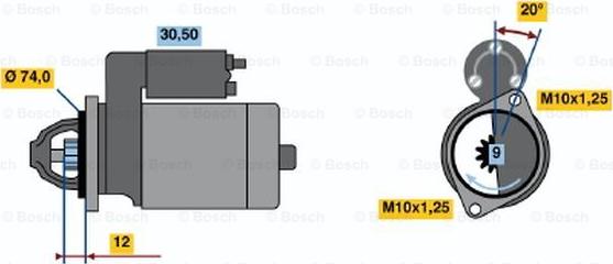 BOSCH 0 986 014 531 - Starteris ps1.lv