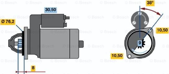 BOSCH 0 986 014 610 - Starteris ps1.lv