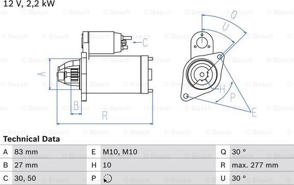 BOSCH 0 986 014 680 - Starteris ps1.lv