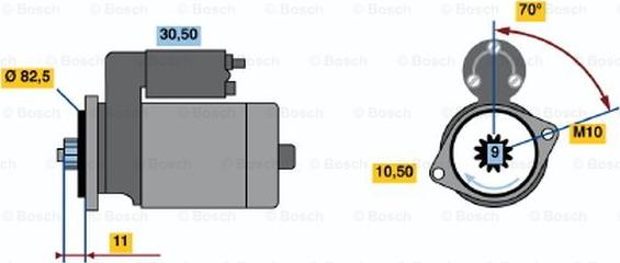 BOSCH 0 986 015 021 - Starteris ps1.lv