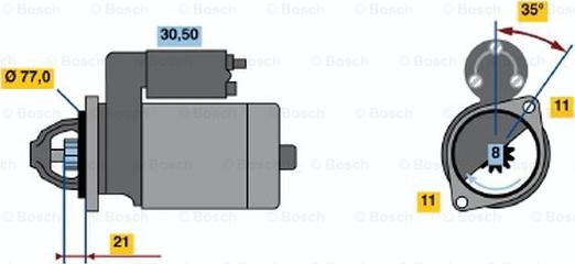 BOSCH 0 986 014 151 - Starteris ps1.lv