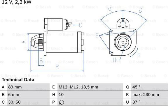 BOSCH 0 986 014 101 - Starteris ps1.lv