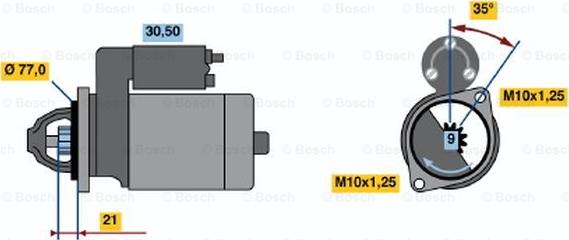 BOSCH 0 986 014 171 - Starteris ps1.lv