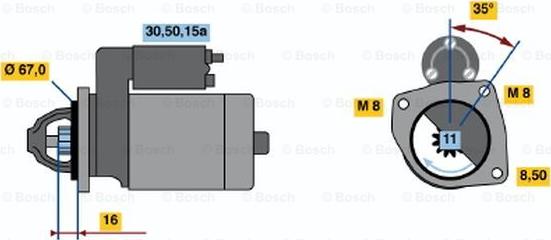 BOSCH 0 986 014 800 - Starteris ps1.lv