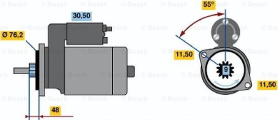 BOSCH 0 986 014 830 - Starteris ps1.lv