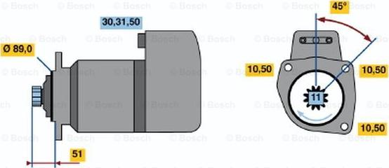 BOSCH 0 986 014 870 - Starteris ps1.lv