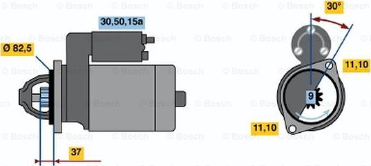 BOSCH 0 986 014 361 - Starteris ps1.lv