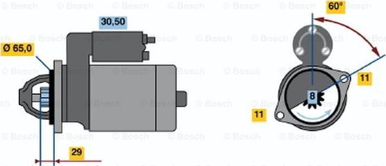 BOSCH 0 986 014 381 - Starteris ps1.lv