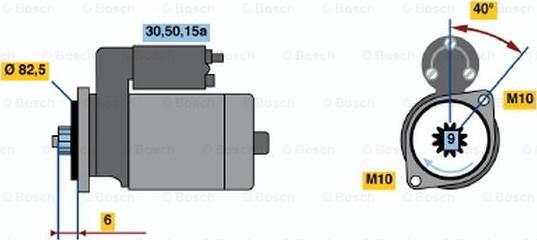 BOSCH 0 986 014 261 - Starteris ps1.lv