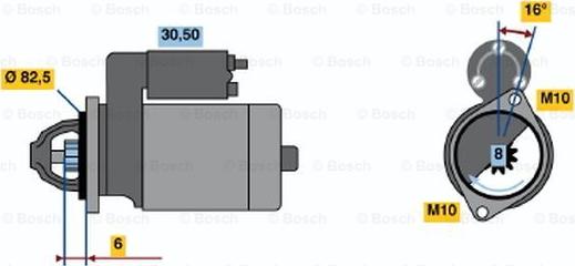 BOSCH 0 986 014 201 - Starteris ps1.lv