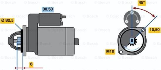 BOSCH 0 986 014 211 - Starteris ps1.lv