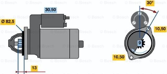 BOSCH 0 986 014 281 - Starteris ps1.lv