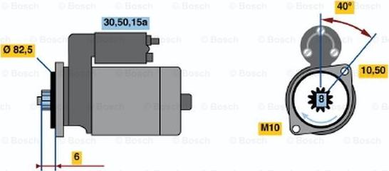 BOSCH 0 986 014 221 - Starteris ps1.lv