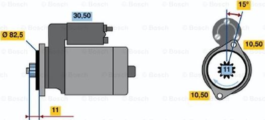 BOSCH 0 986 014 271 - Starteris ps1.lv