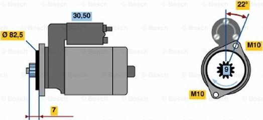 BOSCH 0 986 014 761 - Starteris ps1.lv