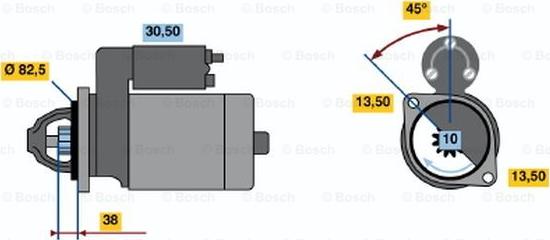 BOSCH 0 986 014 730 - Starteris ps1.lv