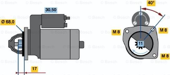 BOSCH 0 986 014 770 - Starteris ps1.lv