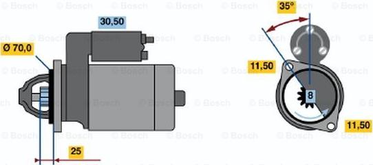 BOSCH 0 986 015 981 - Starteris ps1.lv