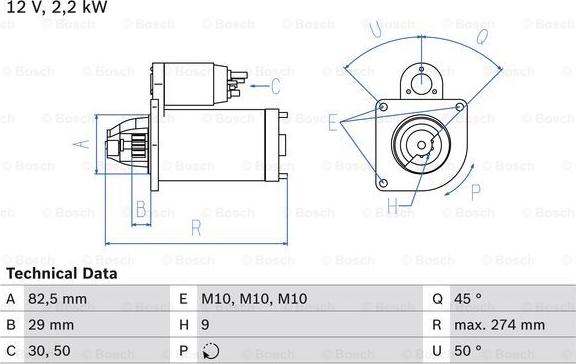 BOSCH 0 986 015 930 - Starteris ps1.lv