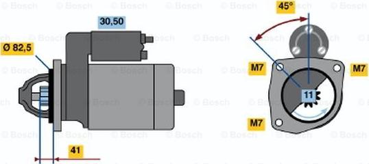 BOSCH 0 986 015 401 - Starteris ps1.lv