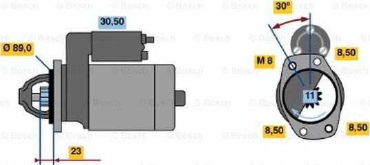 BOSCH 0 986 015 411 - Starteris ps1.lv