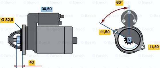 BOSCH 0 986 015 481 - Starteris ps1.lv