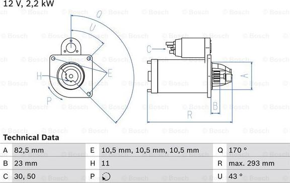 BOSCH 0 986 015 420 - Starteris ps1.lv