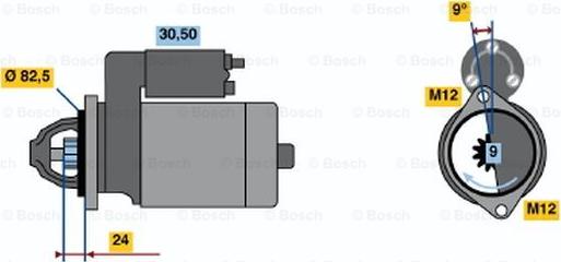 BOSCH 0 986 015 540 - Starteris ps1.lv