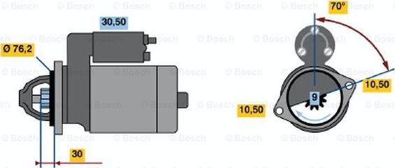 BOSCH 0 986 015 560 - Starteris ps1.lv