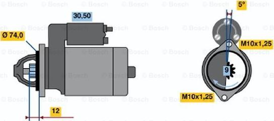 BOSCH 0 986 015 031 - Starteris ps1.lv