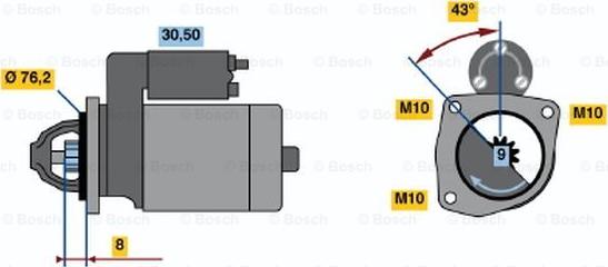 BOSCH 0 986 015 230 - Starteris ps1.lv