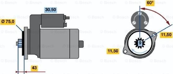 BOSCH 0 986 015 721 - Starteris ps1.lv