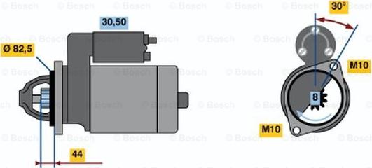 BOSCH 0 986 016 591 - Starteris ps1.lv