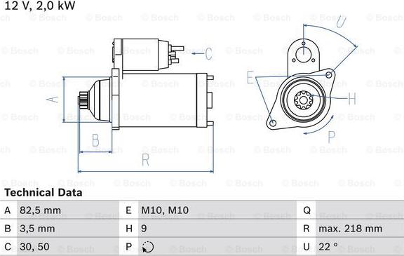 BOSCH 0 986 016 021 - Starteris ps1.lv