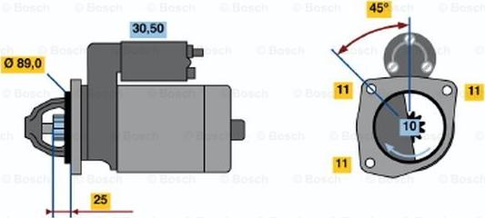 BOSCH 0 986 010 960 - Starteris ps1.lv