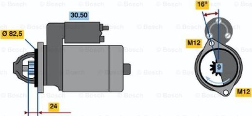 BOSCH 0 986 010 900 - Starteris ps1.lv