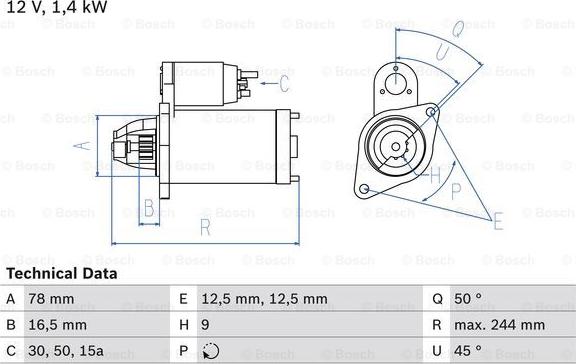 BOSCH 0 986 010 690 - Starteris ps1.lv