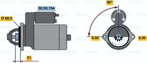 BOSCH 0 986 014 860 - Starteris ps1.lv