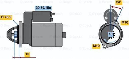 BOSCH 0 986 010 020 - Starteris ps1.lv