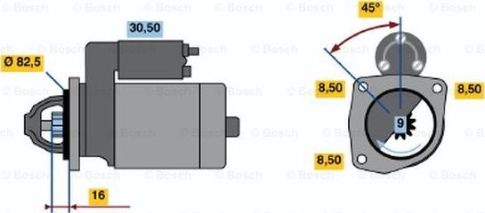 BOSCH 0 986 010 280 - Starteris ps1.lv