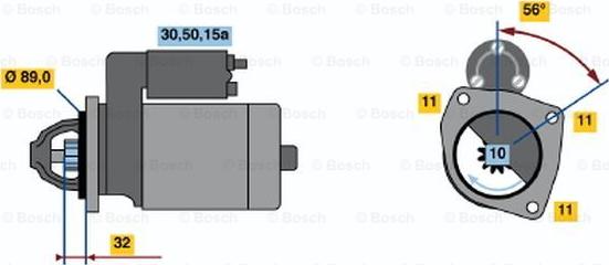 BOSCH 0 986 010 710 - Starteris ps1.lv