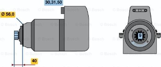 BOSCH 0 986 011 440 - Starteris ps1.lv