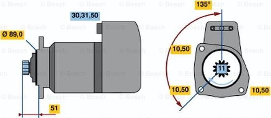 BOSCH 0 986 011 460 - Starteris ps1.lv