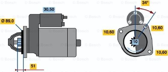 BOSCH 0 986 011 380 - Starteris ps1.lv