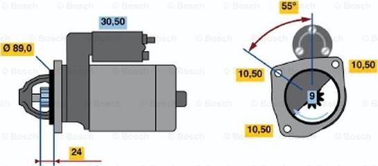 BOSCH 0 986 011 790 - Starteris ps1.lv