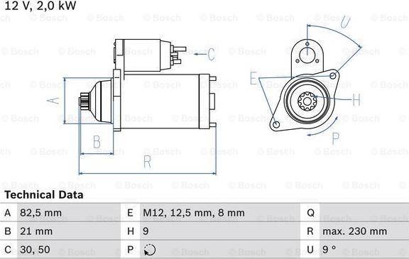 BOSCH 0 986 018 940 - Starteris ps1.lv